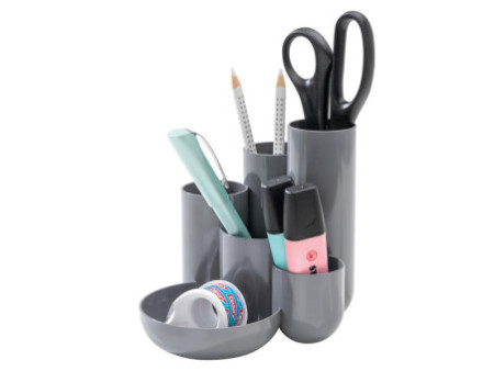 HAN Multipot à crayons CAMPUS, 6 pots, gris foncé