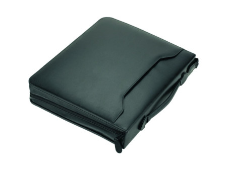 Alassio Serviette classeur 'AREZZO', A4, cuir, noir