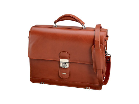 Alassio Porte-documents 'MOCCA', cuir, cognac