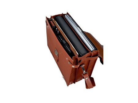 Alassio Porte-documents 'MOCCA', cuir, cognac