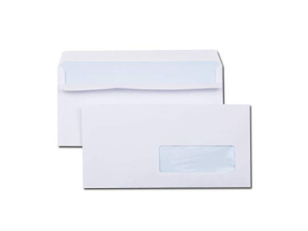 GPV Enveloppes ECO, DL, 110 x 220 mm, avec fenêtre, blanc