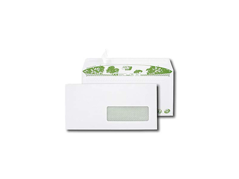 GPV Enveloppes 'ERAPure', DL 110 x 220 mm, avec fenêtre