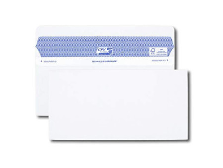 GPV Enveloppes SECURE, 112 x 225 mm, sans fenêtre, blanc