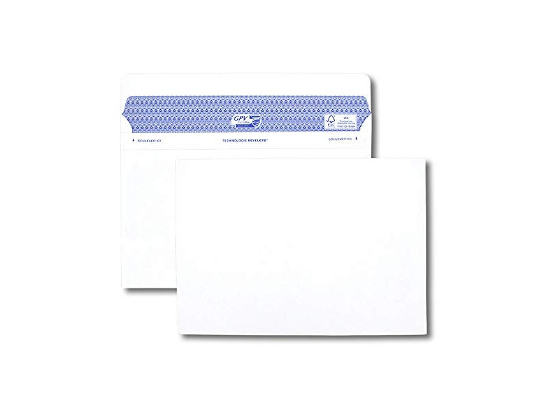 GPV Enveloppes SECURE, 162 x 229 mm, sans fenêtre, blanc