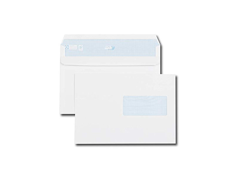 GPV Enveloppes, C5, 162 x 229 mm, avec fenêtre, blanc