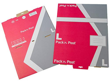 GPV Boîte postale M, en carton, rouge / gris