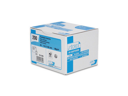 GPV Enveloppes, DL, 110 x 220 mm, avec fenêtre, blanc