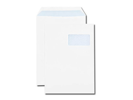 GPV Pochette d'expédition C4, 229 x 324 mm, à fenêtre, blanc