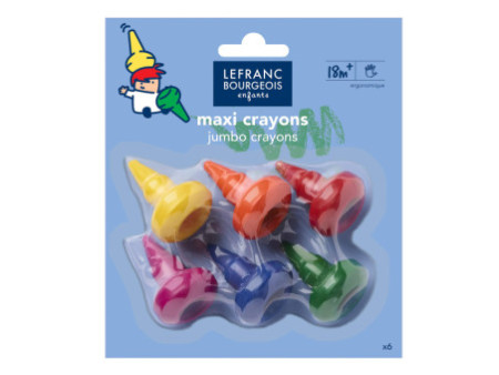 LEFRANC BOURGEOIS Baby crayons, étui de 6, ergonomiques