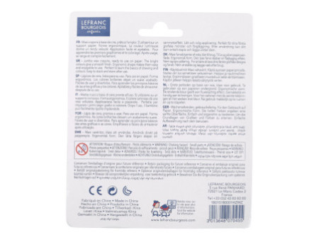 LEFRANC BOURGEOIS Baby crayons, étui de 6, ergonomiques