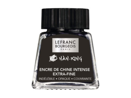 LEFRANC BOURGEOIS Encre de Chine Nan-King, 14 ml, noir