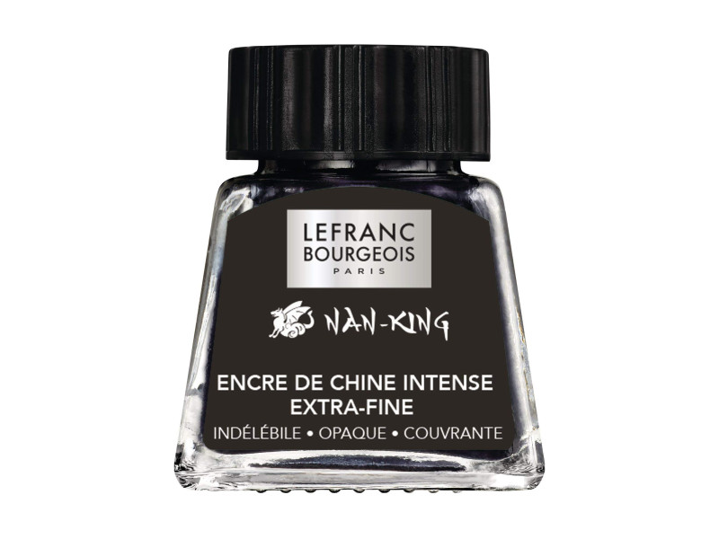 LEFRANC BOURGEOIS Encre de Chine Nan-King, 14 ml, noir