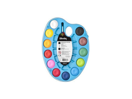 Wonday Boîte de pastilles de peinture, en palette,12 couleur
