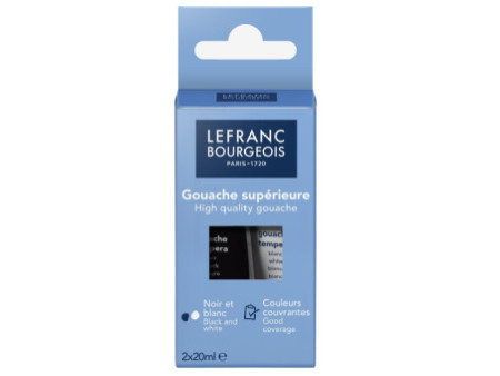 LEFRANC BOURGEOIS Gouache, étui carton de 2 tubes de 20 ml