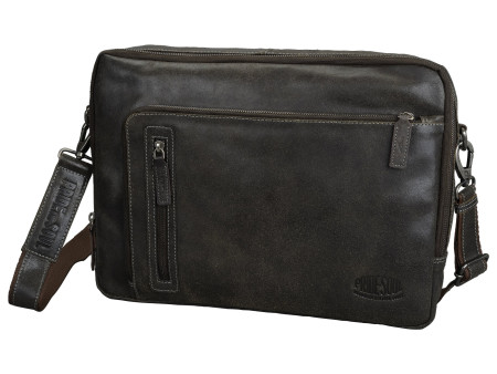 PRIDE&SOUL Sac à bandoulière 'KING', cuir, marron