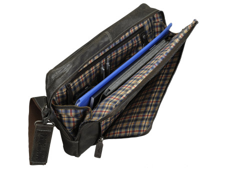 PRIDE&SOUL Sac à bandoulière 'KING', cuir, marron