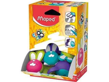 Maped Gomme en plastique CROC CROC PUZZLE,couleurs assorties