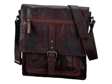 PRIDE&SOUL Sac à bandoulière 'ETHAN', cuir, marron