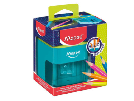 Maped Taille-crayon électrique, turquoise/vert pomme