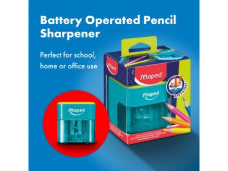 Maped Taille-crayon électrique, turquoise/vert pomme