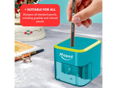 Maped Taille-crayon électrique, turquoise/vert pomme