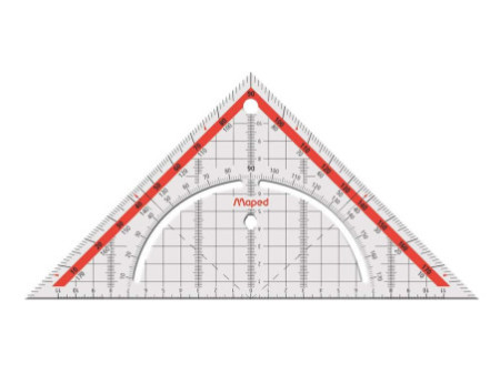 Maped Equerre Géo Technic, hypoténuse: 260 mm, en plastique