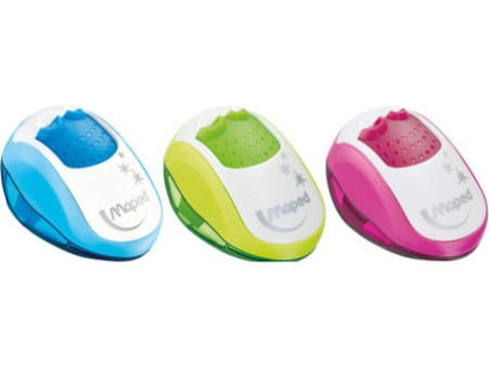 Maped Double taille-crayon Clean, assorti, présentoir de 24
