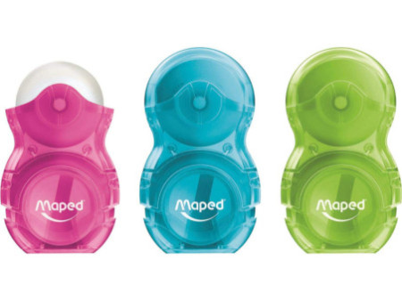 Maped Taille-crayons-gomme Loopy Duo Indiens, présentoir de