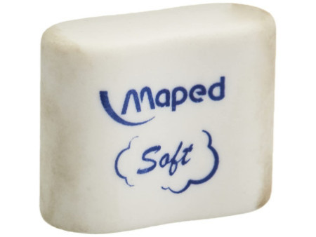 Maped Gomme en plastique Essentials Soft, présentoir de 36