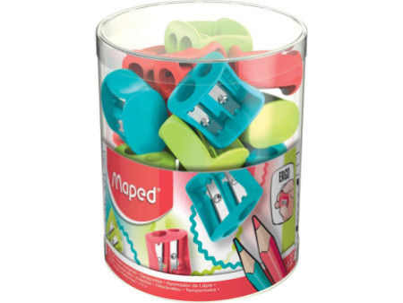 Maped Taille-crayon double Vivo, plastique, présentoir de 30