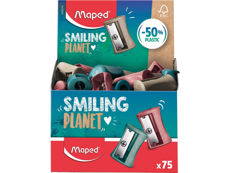 Maped Taille-crayons VIVO SMILING PLANET, présentoir de 75