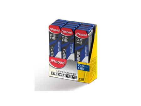 Maped Mines pour porte-mines BLACK'PEPS, 0,5 mm, présentoir
