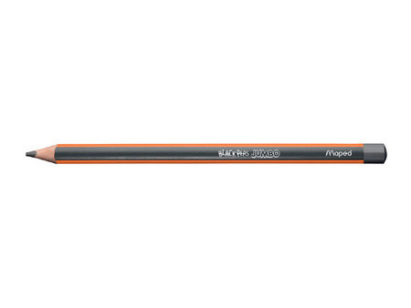 Maped Crayon de papier BLACK'PEPS JUMBO, avec gomme