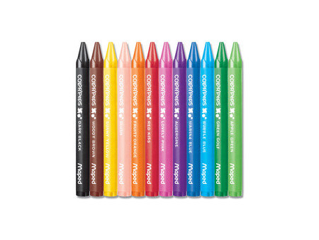 Maped Crayon de cire COLOR'PEPS WAX, étui en carton de 18