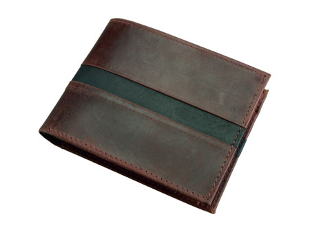 Alassio Portefeuille, cuir, format paysage, marron foncé