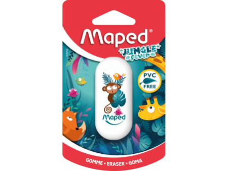 Maped Gomme plastique JUNGLE fever, blister, blanc
