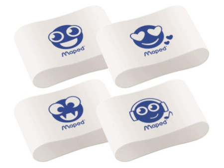 Maped Gomme en plastique Essentials Soft, blanc, présentoir