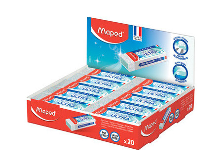 Maped Gomme en plastique Technic Ultra, blanc, présentoir de