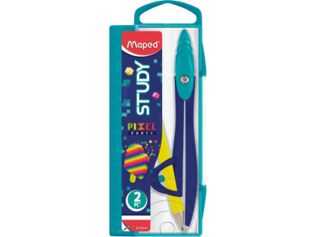 Maped Coffret compas STUDY PIXEL PARTY, 2 pièces