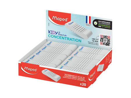 Maped Gomme en plastique KIDY learn CONCENTRATION,présentoir