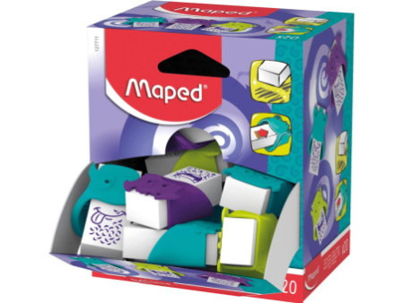 Maped Gomme en plastique LITTLE MONSTER, couleurs assorties