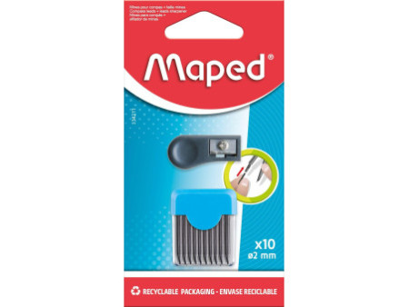 Maped Mine de rechange pour compas + taille-mine, blister