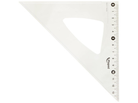 Maped Equerre Cristal 45 degrés, hypoténuse : 210 mm,