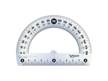 Maped Rapporteur 180 degrés, 120 mm, en plastique