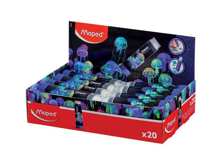 Maped Gomme en plastique DEEPSEA PARADISE, présentoir de 20