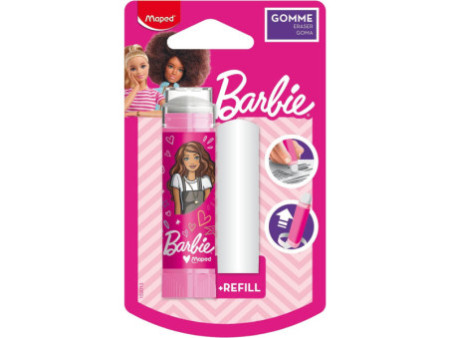 Maped Gomme en plastique Barbie + rechange, blister