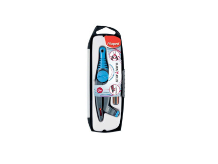 Maped Boîte de compas Stop & Safe avec bague d'adaptation,