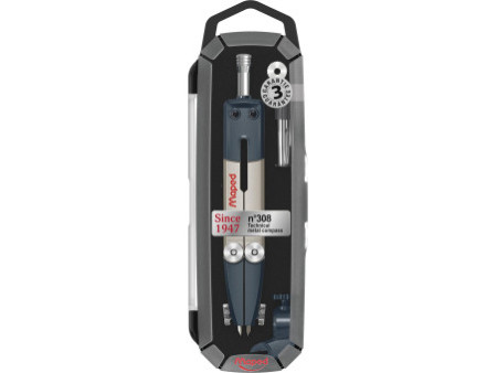 Maped Coffret de compas technique No.308, 3 pièces, noir