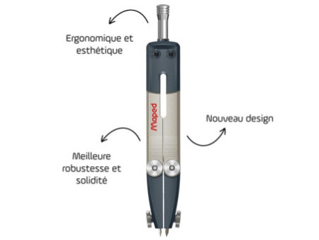 Maped Coffret de compas technique No.308, 3 pièces, noir