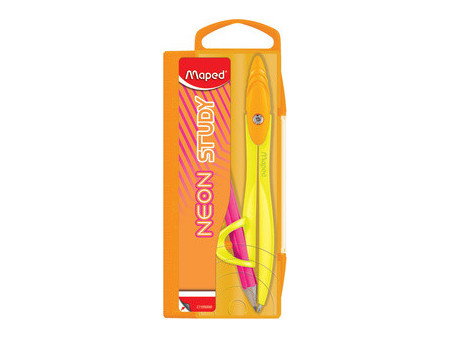 Maped Coffret de compas STUDY NEON, avec bague, assorti